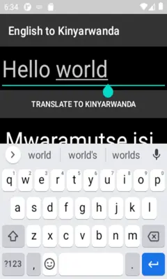 English to Kinyarwanda android App screenshot 2